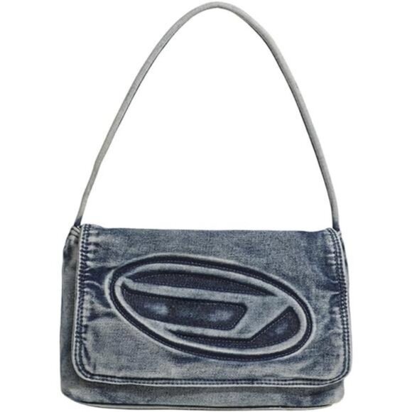 Denim Shoulder Bag Women Casual Tote Handbag Soft Blue Jean Bag - Picture 1 of 8